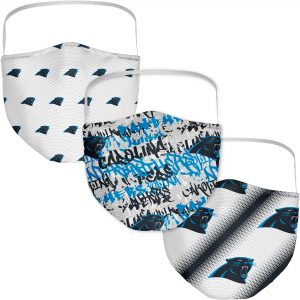 Carolina Panthers Adult Official Logo Face Covering 3-Pack