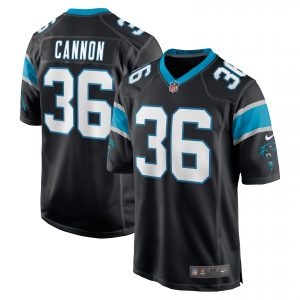 Men’s Carolina Panthers Trenton Cannon Nike Black Game Jersey